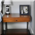 F31. Crate and Barrel nightstand with one drawer. 